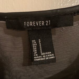 Black Pleather Dress w/ See-through Back